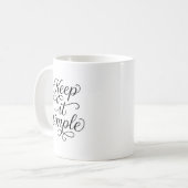 Keep It Simple Minimalist Typography Coffee Mug Koffiemok (Voorkant links)