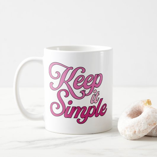 Keep it Simple Mug (Pink) Koffiemok (Met donut)