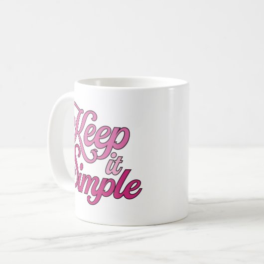 Keep it Simple Mug (Pink) Koffiemok (Voorkant links)