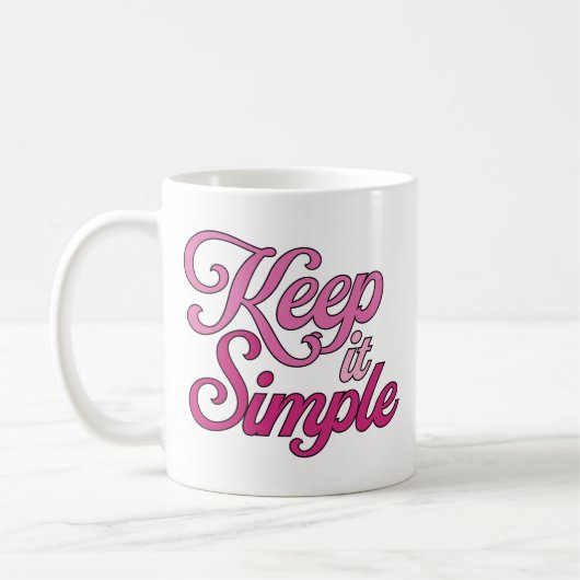 Keep it Simple Mug (Pink) Koffiemok (Links)