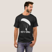 Keep It Simple Paragliding Men Paraglider Adventu T-shirt (Voorkant volledig)