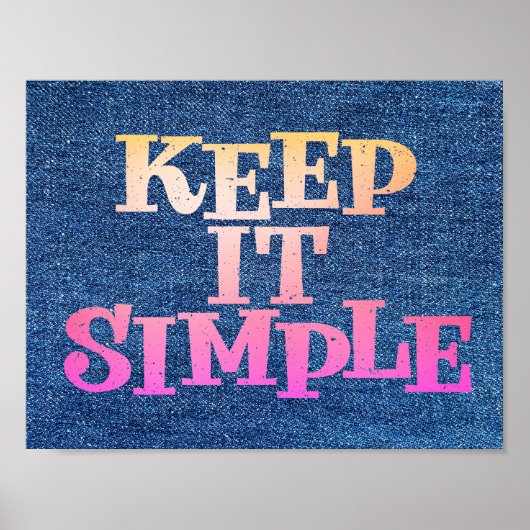 Keep It Simple Recovery Design Poster (Voorkant)