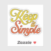 Keep It Simple Sticker (Yellow) (Vel)