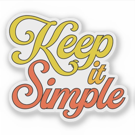 Keep It Simple Sticker (Yellow) (Voorkant)