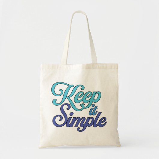 Keep It Simple Tote Bag (Blauw) (Voorkant)