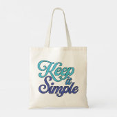 Keep It Simple Tote Bag (Blue) (Achterkant)