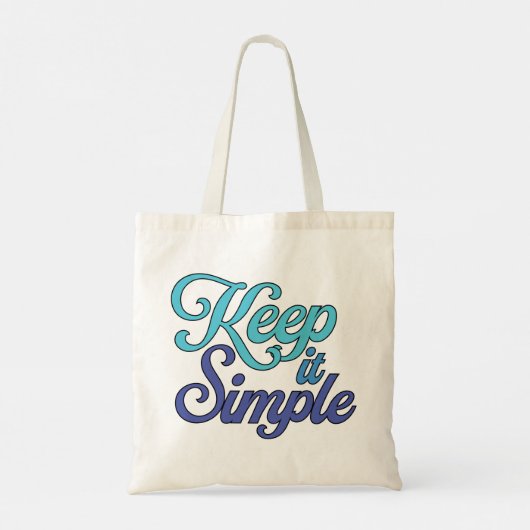 Keep It Simple Tote Bag (Blue) (Achterkant)