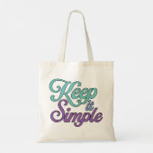 Keep It Simple Tote Bag (Paars) (Achterkant)
