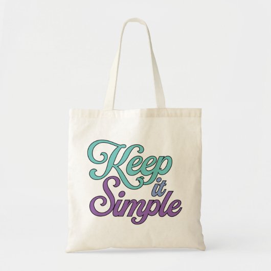 Keep It Simple Tote Bag (Paars) (Voorkant)