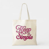 Keep It Simple Tote Bag (Pink) (Achterkant)