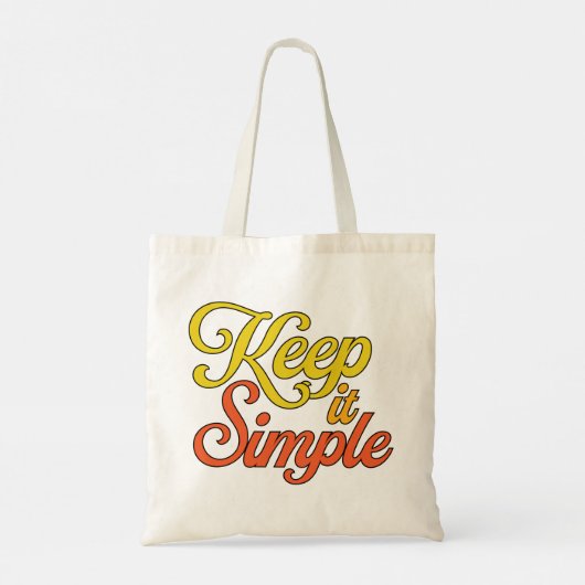 Keep It Simple Tote Bag (Yellow) (Achterkant)