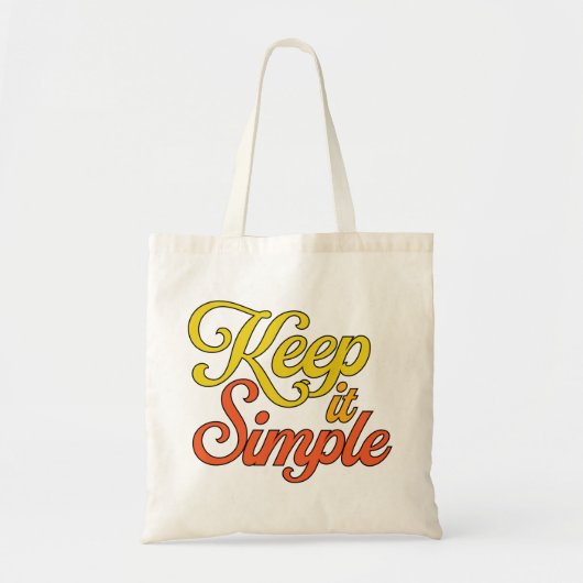 Keep It Simple Tote Bag (Yellow) (Voorkant)