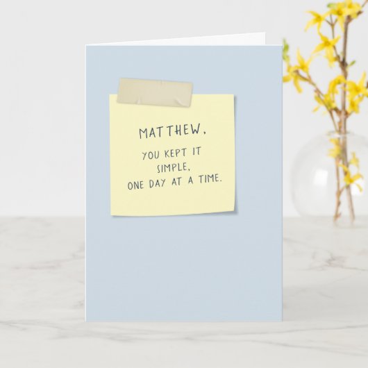 Keep it Simple Vijf Jaar Verjaardag Kaart (Gele Bloem)