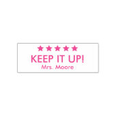 Keep It Up 5 sterren aangepaste leraar Zelfinktende Stempel (Design)