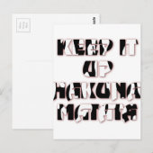 Keep It Up / Hakuna Matata Kunstdruk Briefkaart (Voorkant / Achterkant)