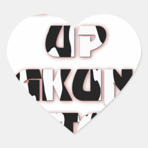 Keep It Up / Hakuna Matata Kunstdruk Hart Sticker