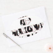 Keep It Up / Hakuna Matata Kunstdruk Ovale Sticker (Envelop)