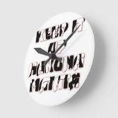 Keep It Up / Hakuna Matata Kunstdruk Ronde Klok (Hoek)