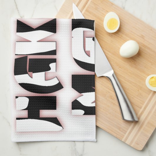 Keep It Up / Hakuna Matata Kunstdruk Theedoek (Quarter Fold)