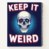 Keep It Weird Skull Notitieboek (Achterkant)