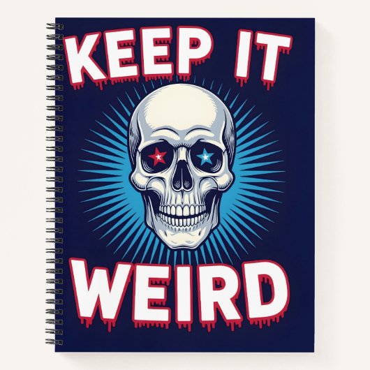 Keep It Weird Skull Notitieboek (Voorkant)