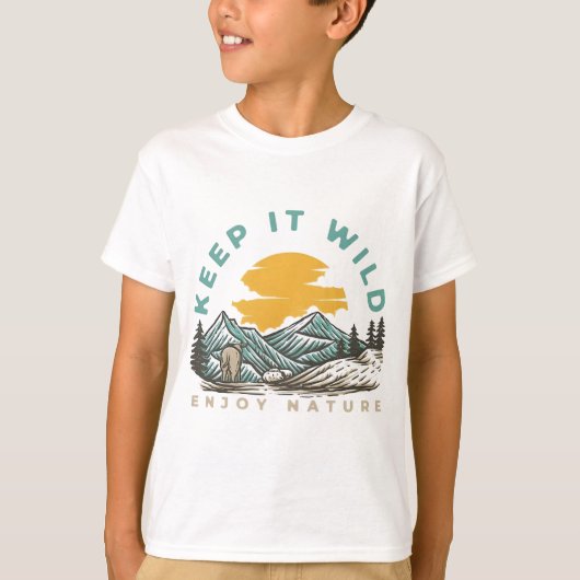 Keep It Wild Geniet van Natuur - Buitenavontuur T-shirt (Voorkant)
