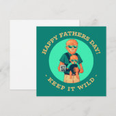 Keep It Wild – Werewolf Vader Vaderdagkaart Feestdagenkaart (Voorkant / Achterkant)