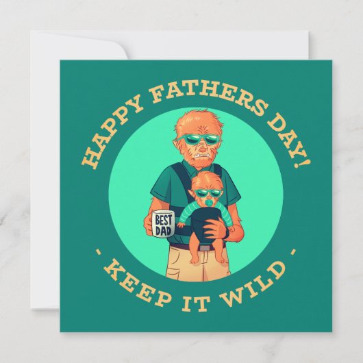 Keep It Wild – Werewolf Vader Vaderdagkaart Feestdagenkaart (Voorkant)