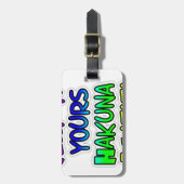 Keep It Yours Hakuna Matata Kunstdruk Bagagelabel (Voorkant verticaal)