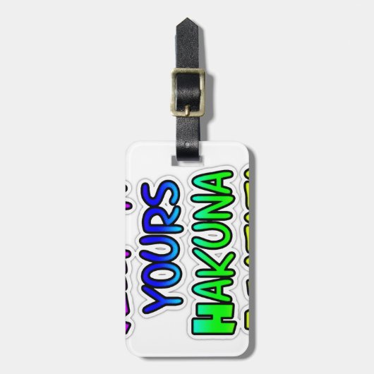 Keep It Yours Hakuna Matata Kunstdruk Bagagelabel (Voorkant verticaal)