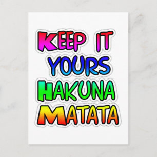 Keep It Yours Hakuna Matata Kunstdruk Briefkaart
