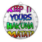Keep It Yours Hakuna Matata Kunstdruk Dartbord (Voorkant)