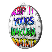 Keep It Yours Hakuna Matata Kunstdruk Dartbord (Voorkant Rechts)