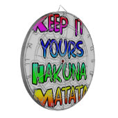 Keep It Yours Hakuna Matata Kunstdruk Dartbord (Voorkant Links)