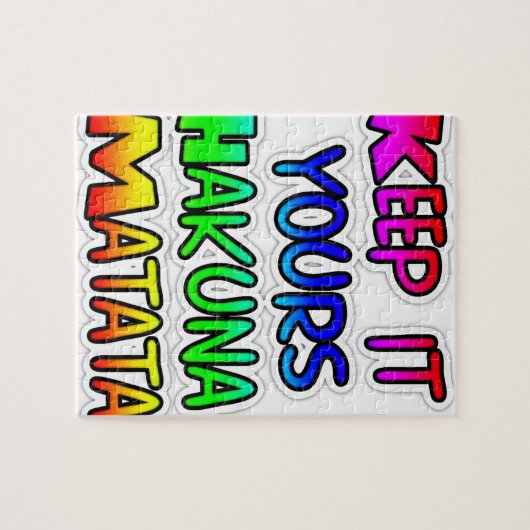 Keep It Yours Hakuna Matata Kunstdruk Legpuzzel (Horizontaal)