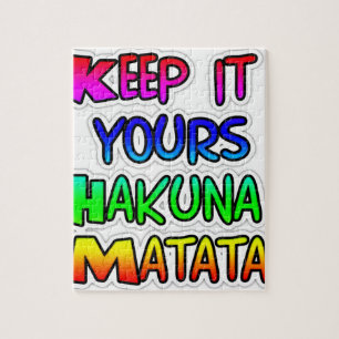 Keep It Yours Hakuna Matata Kunstdruk Legpuzzel