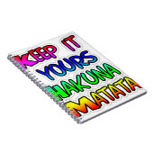 Keep It Yours Hakuna Matata Kunstdruk Notitieboek (Rechterzijde)