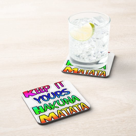 Keep It Yours Hakuna Matata Kunstdruk Onderzetter (Rechterzijde)