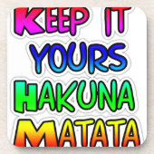Keep It Yours Hakuna Matata Kunstdruk Onderzetter (Voorkant)