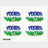 Keep It Yours Hakuna Matata Kunstdruk Ovale Sticker (Vel)