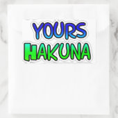 Keep It Yours Hakuna Matata Kunstdruk Rechthoekige Sticker (Tas)