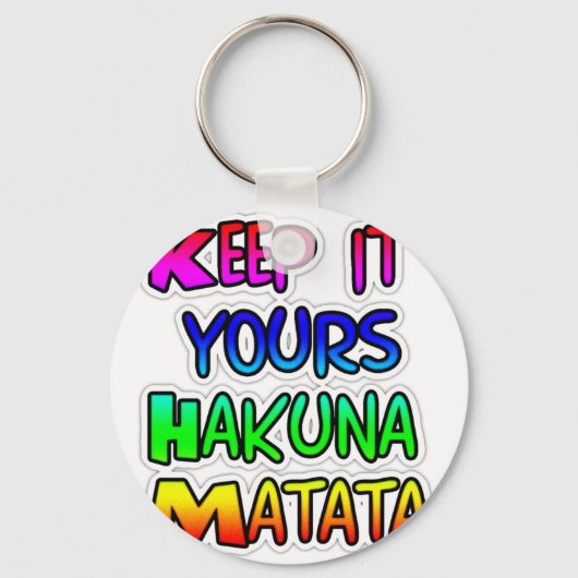 Keep It Yours Hakuna Matata Kunstdruk Sleutelhanger (Voorkant)