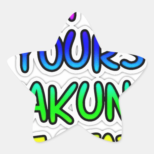 Keep It Yours Hakuna Matata Kunstdruk Ster Sticker (Voorkant)