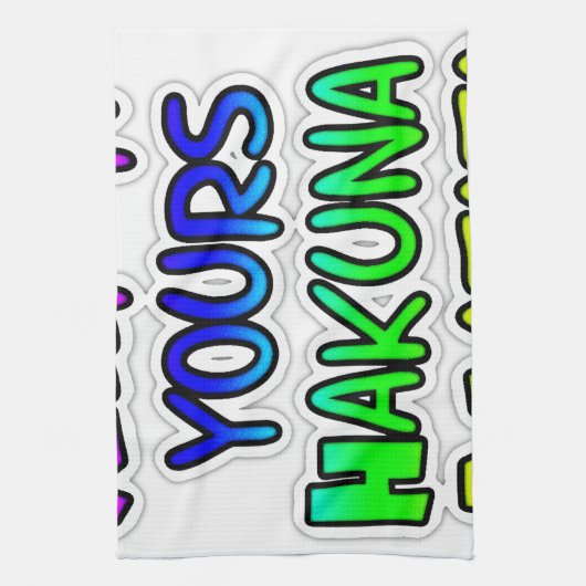 Keep It Yours Hakuna Matata Kunstdruk Theedoek (Verticaal)