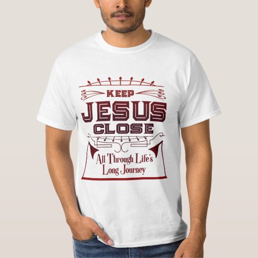Keep Jesus Close Mannen Shirt (Voorkant)