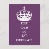 KEEP KALK EAT CHOCOLAAT - kies kleur Briefkaart (Voorkant)