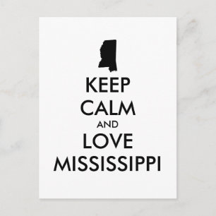 KEEP KALM EN VERLIES MISSISSIPPI BRIEFKAART