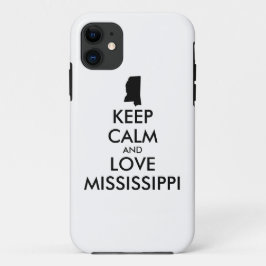 KEEP KALM EN VERLIES MISSISSIPPI iPhone 11 HOESJE