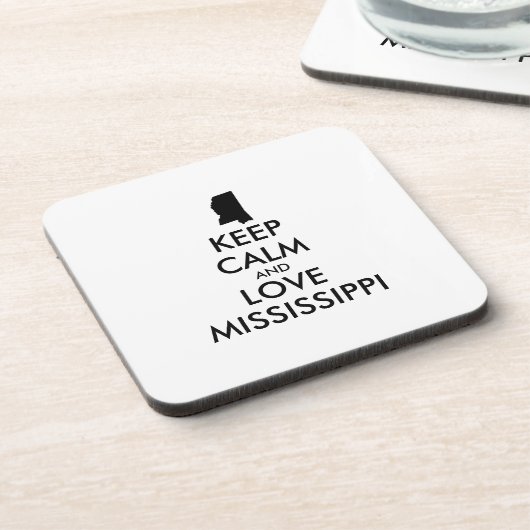  KEEP KALM EN VERLIES MISSISSIPPI DRANKJES ONDERZETTER (Linkerzijde)