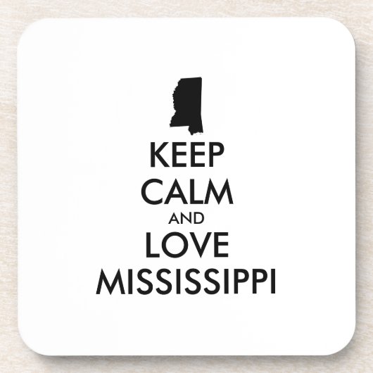  KEEP KALM EN VERLIES MISSISSIPPI DRANKJES ONDERZETTER (Voorkant)